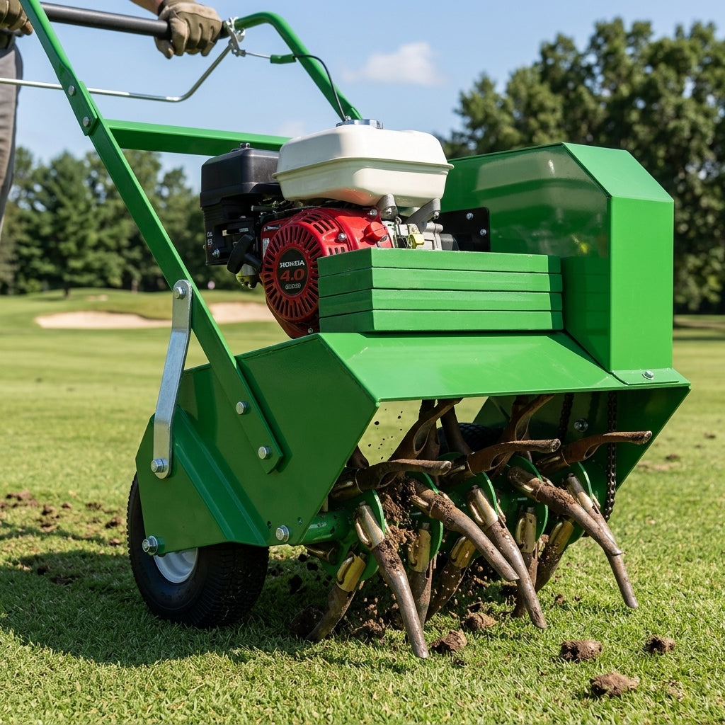 Self-Propelled Walk-Behind Core Aerator - 1/2in Closed Core Tines, 70cm Width