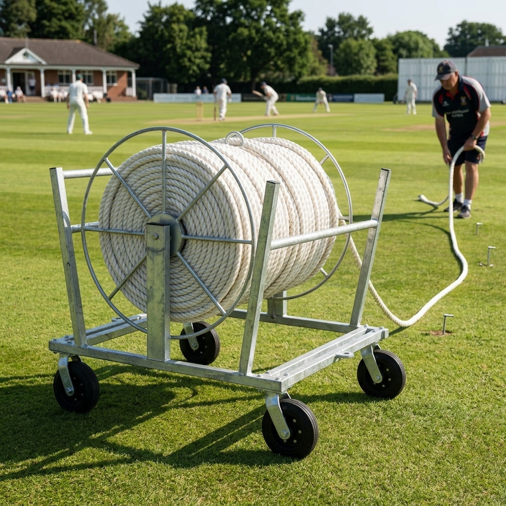 Cricket Boundary Rope Trolley 220m Heavy Duty Galvanised Steel