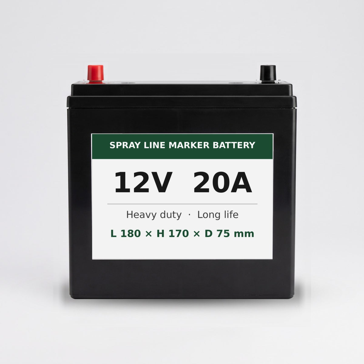12V 20A heavy duty spray line marker battery, L 180 x H 170 x D 75mm