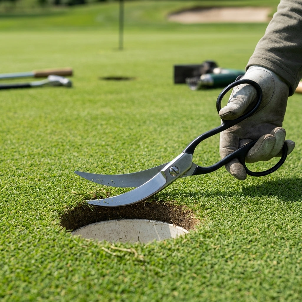 Curved Golf Hole Trimming Scissors