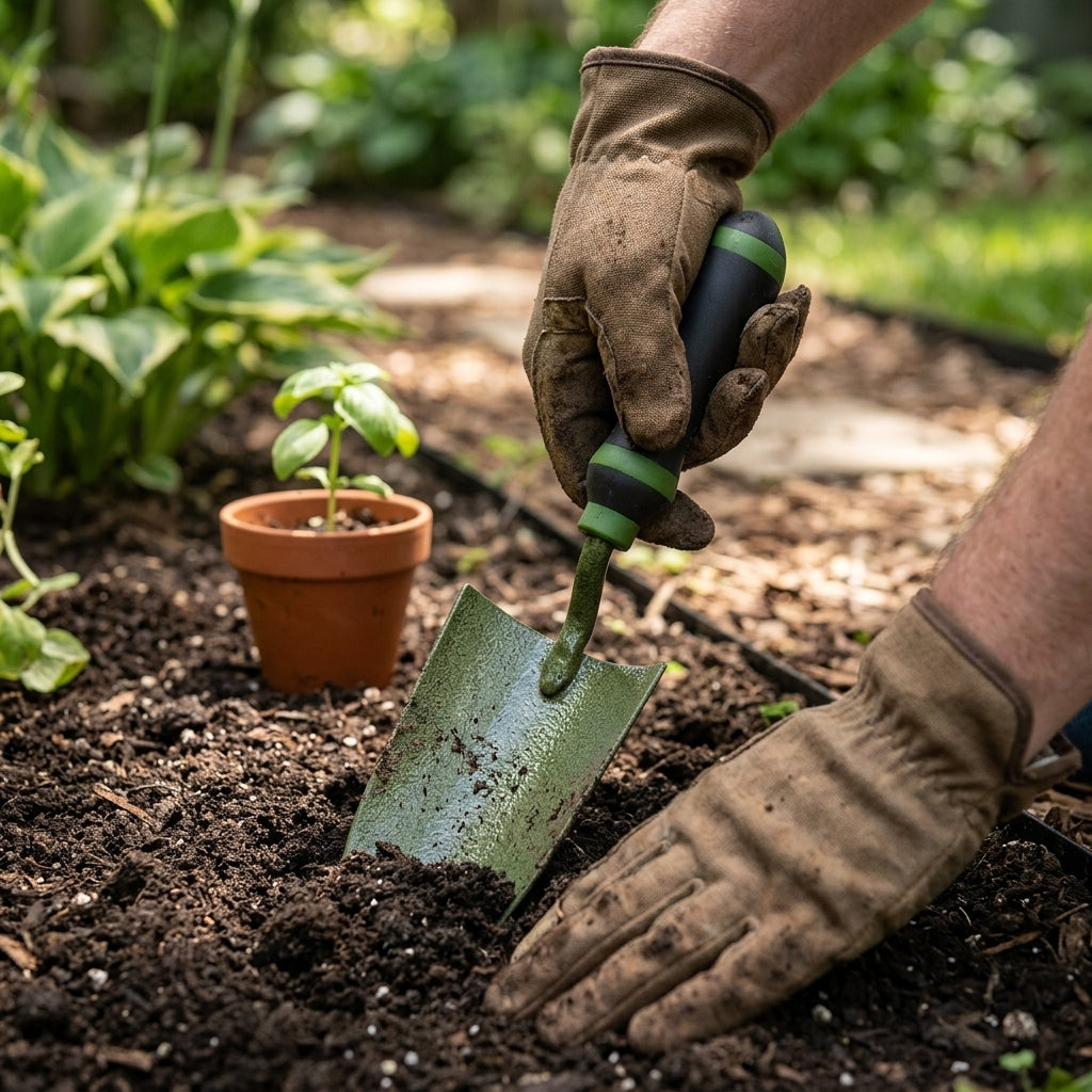 Hand Trowel Carbon Steel Soft Touch Handle (view 2)