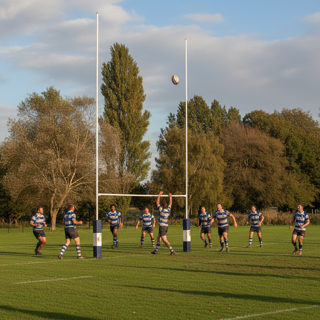 9m Socketed Steel Rugby Posts 2mm - Image 2