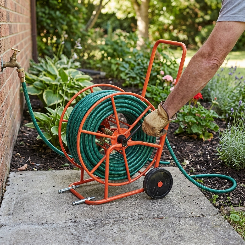 100m x 19mm Hose Reel Carrier Steel Frame