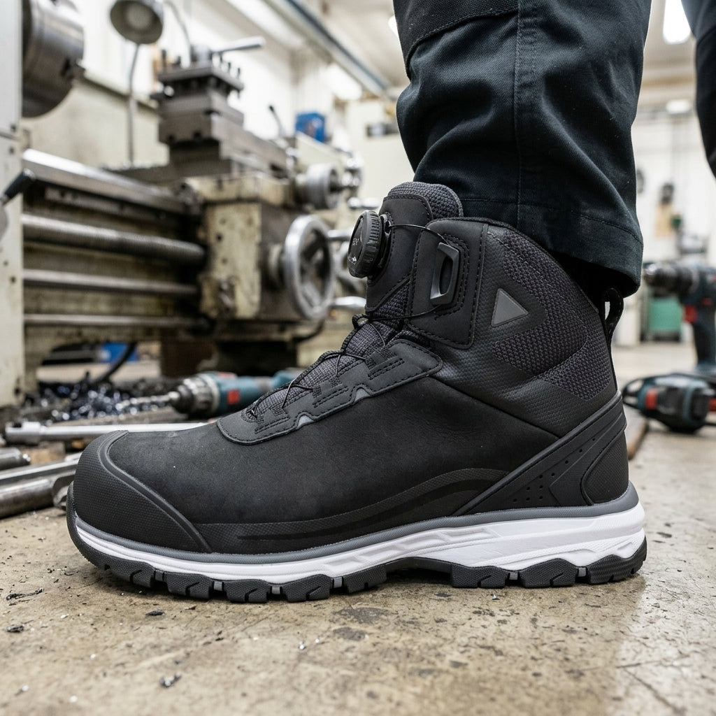 Mid S3 Safety Boots UK 3-8 Black EVA Midsole (view 2)