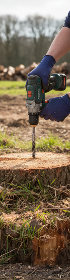 13mm Drill Bit for Tree Stump Killer with Depth Control Stop Plate