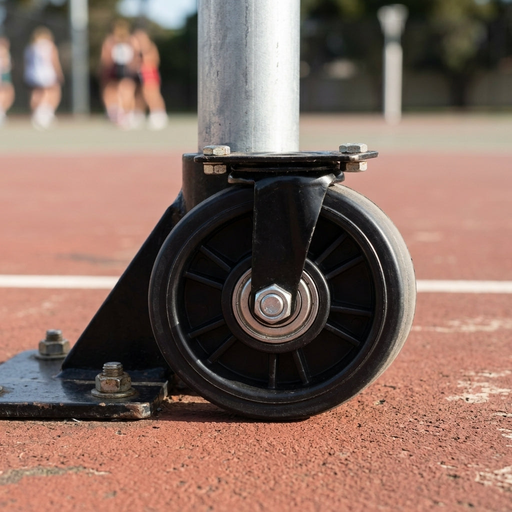 Freestanding Netball Posts with Wheels (view 2)