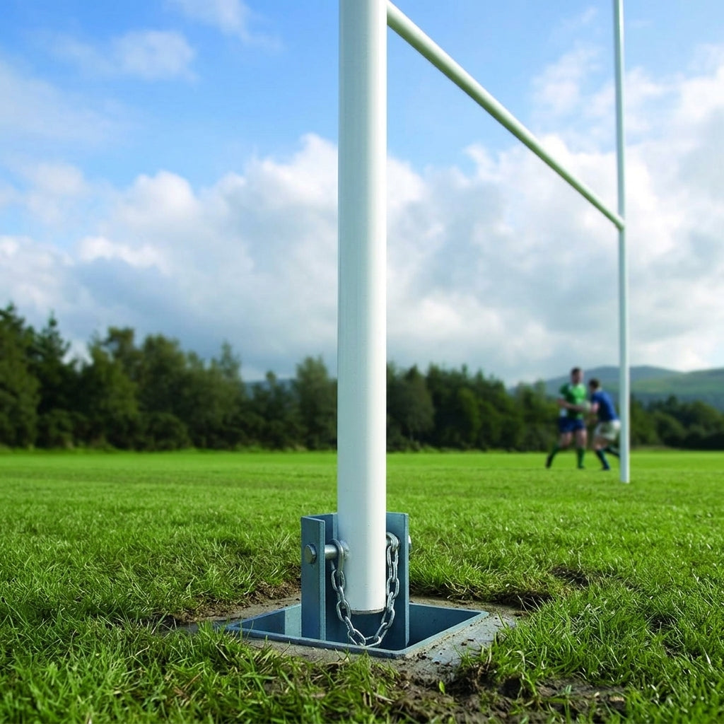 6m Socketed Heavy Duty Steel Rugby Posts