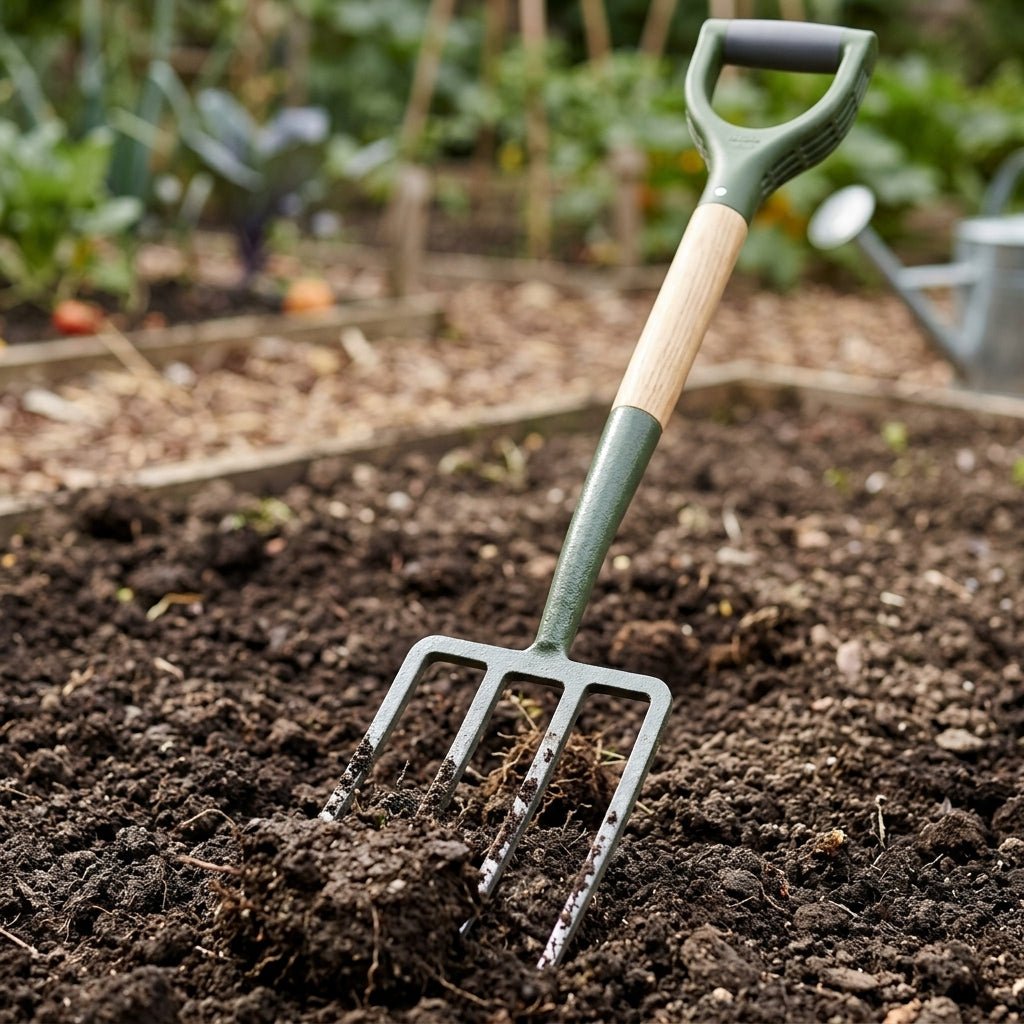 Digging Fork with Ergonomic Handle (view 2)