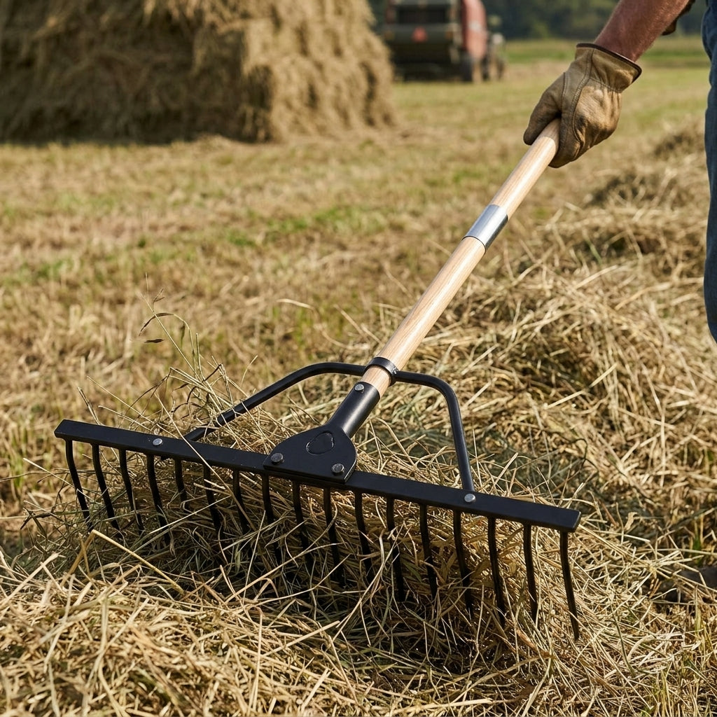 70in Wooden Hay Rake