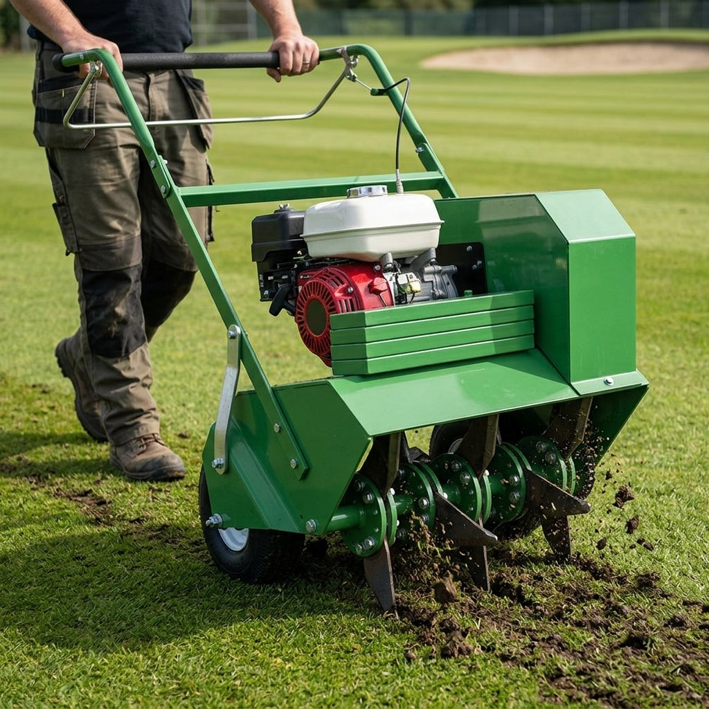 Walk Behind Aerator with Fractured Tines