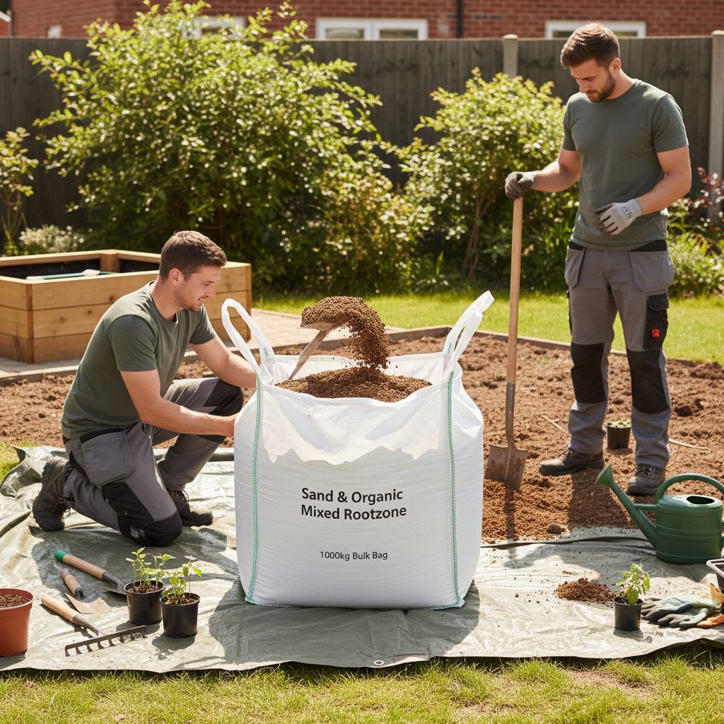 Sand and Organic Mixed Rootzone Bulk Bag 1000kg - Image 2