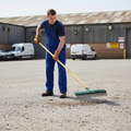Rubber Rake with Wide Head and Soft Tines for Delicate Surfaces