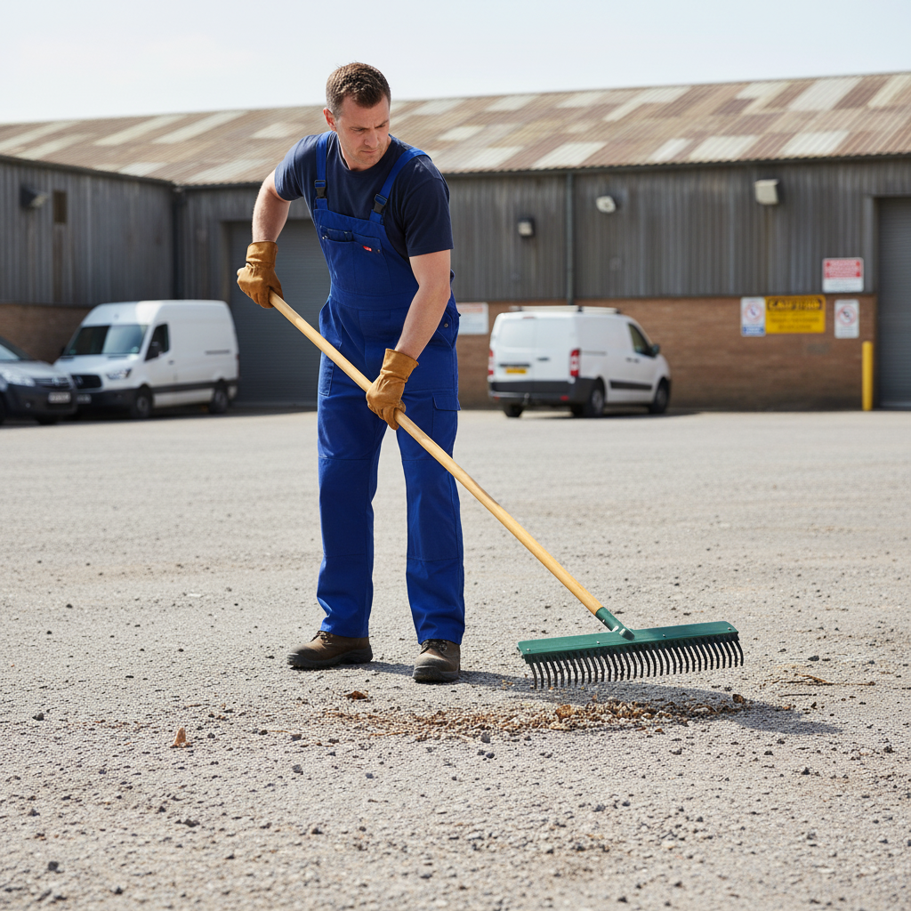 Rubber Rake with Wide Head and Soft Tines for Delicate Surfaces
