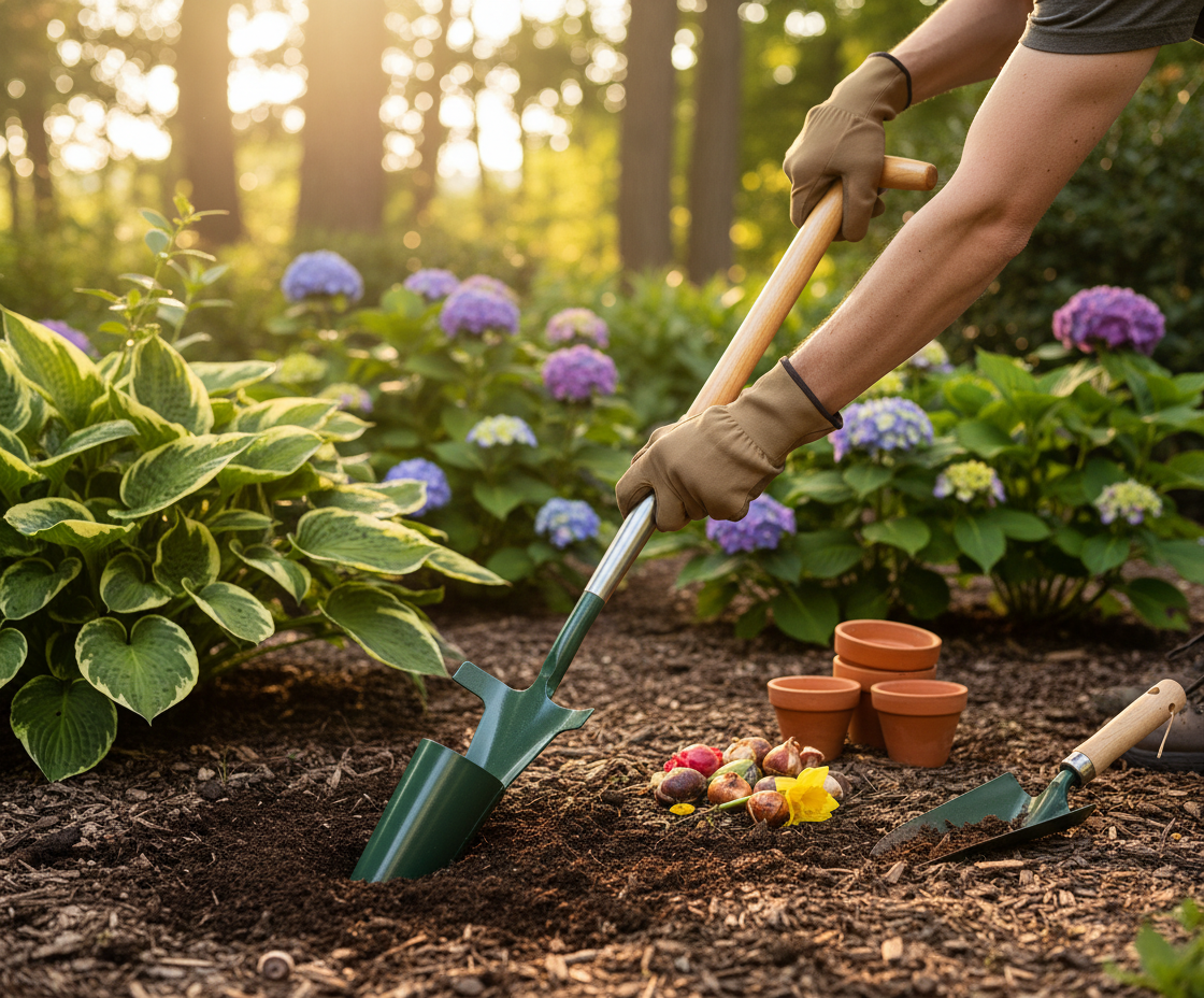 Bulb Planter with Treaded Blade and Ash Handle - Image 2