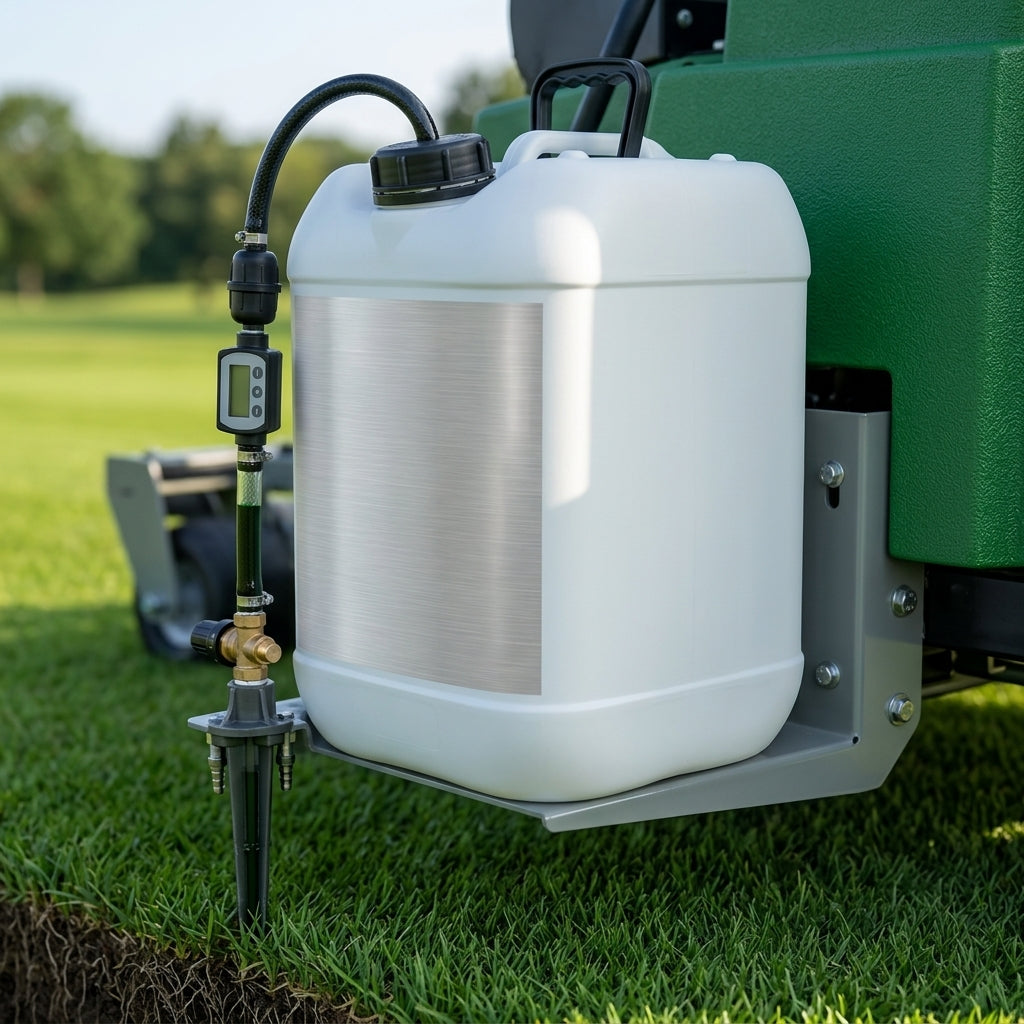 10L container of 7% chelated liquid iron for turf