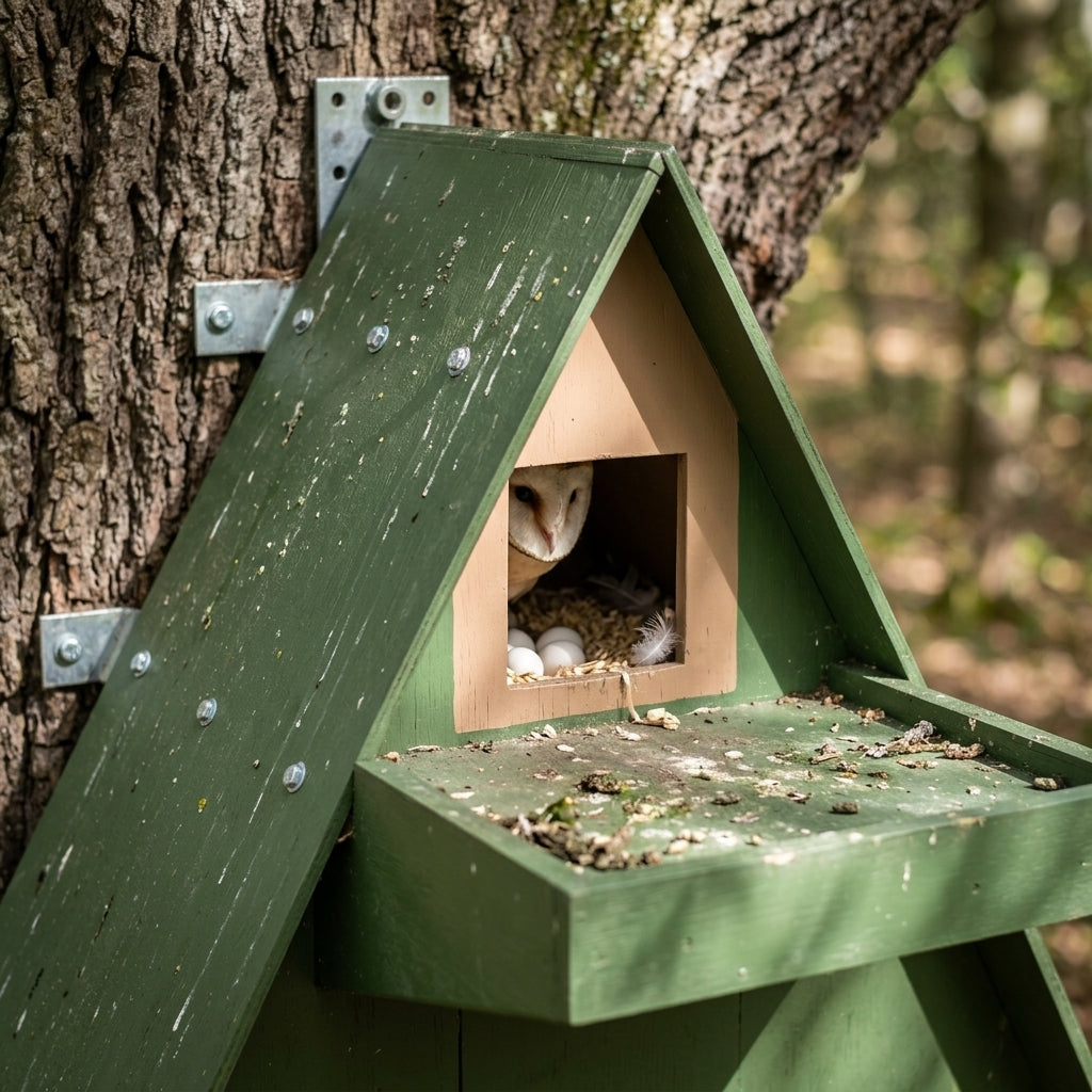 External Barn Owl Nest Box - Plywood Construction (view 2)