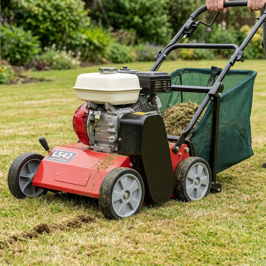 Lawn Scarifier with Collection Bag & Frame