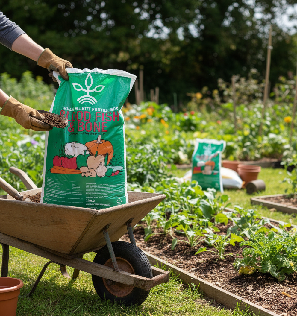 Organic Fertiliser with Fish, Blood, and Bone for Healthy Plant Growth 25kg