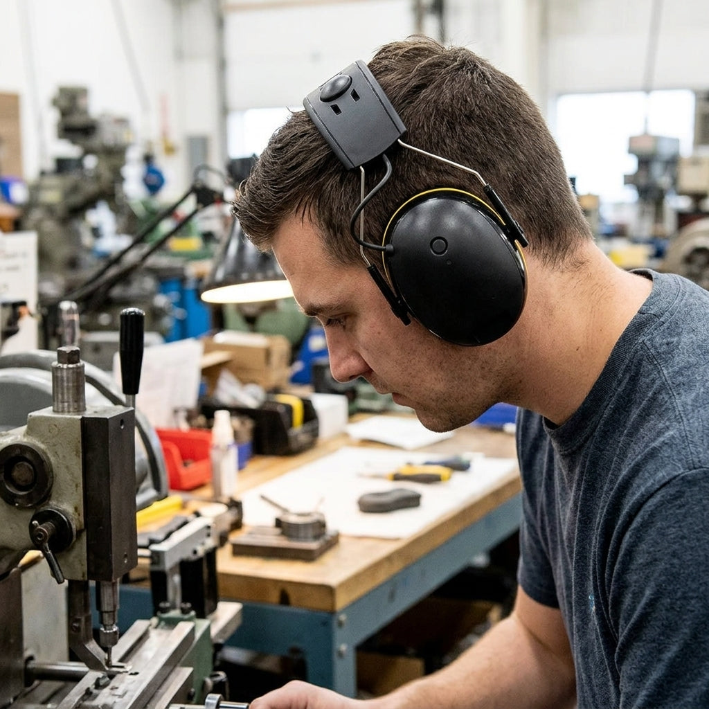 Wireless Hearing Protector Earmuffs with Bluetooth Technology