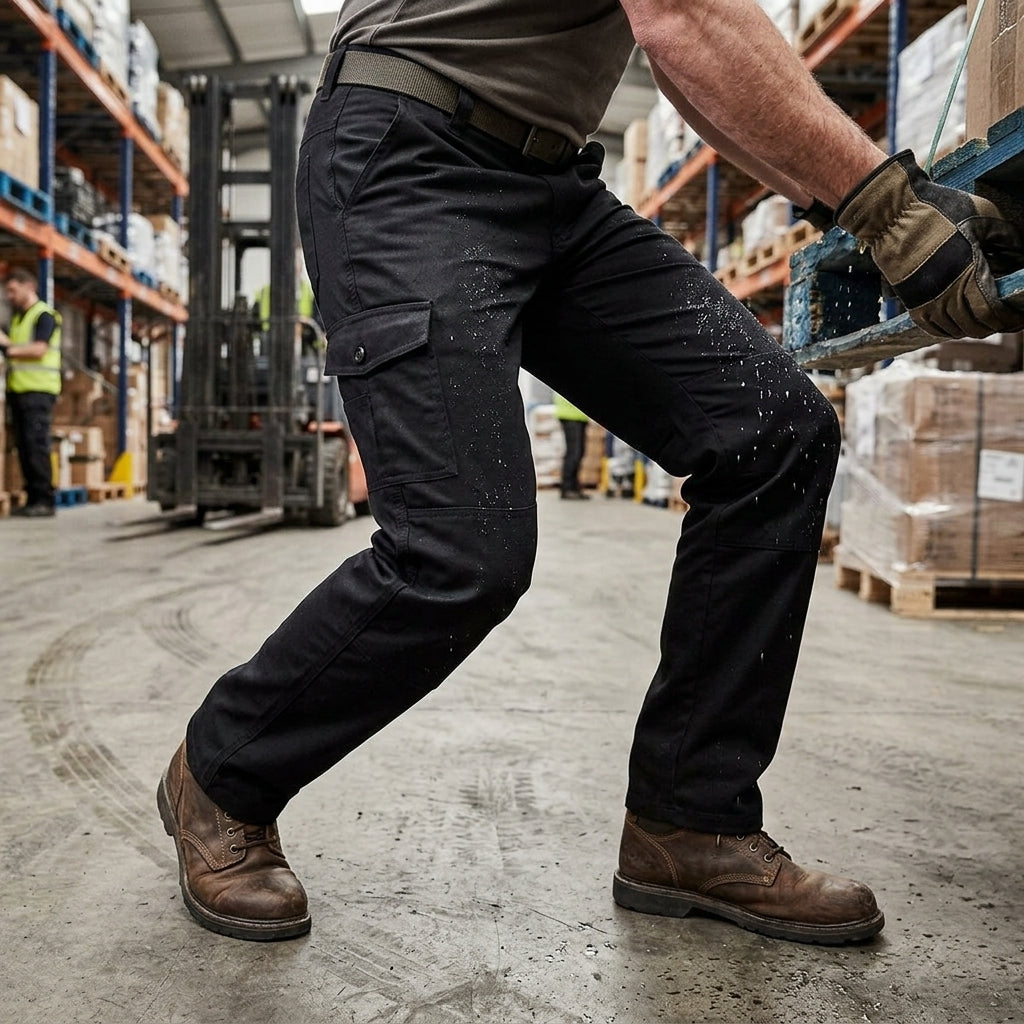 Work Trousers 32-40in Black Water Repellent