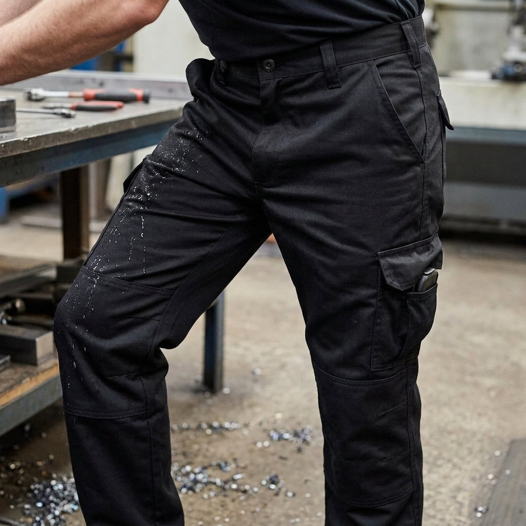 Work Trousers 32-40in Black Water Repellent (view 2)