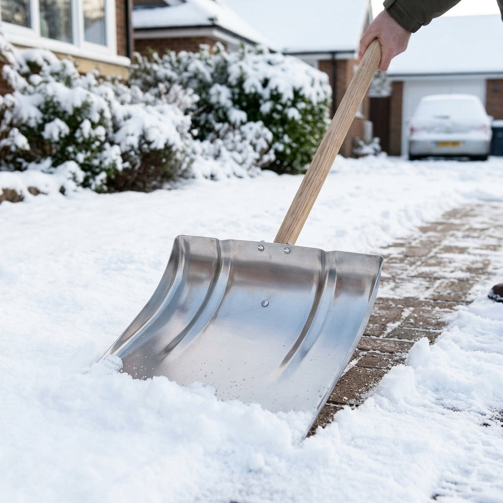 45 cm Aluminium Snow Shovel with Ash Handle
