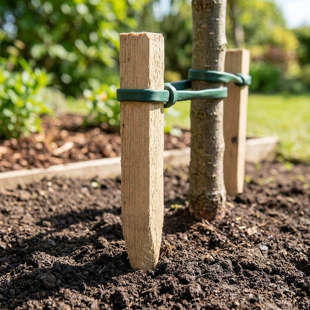 75cm-1.5m Square Tree Stakes 25-32mm for Garden Support (view 2)