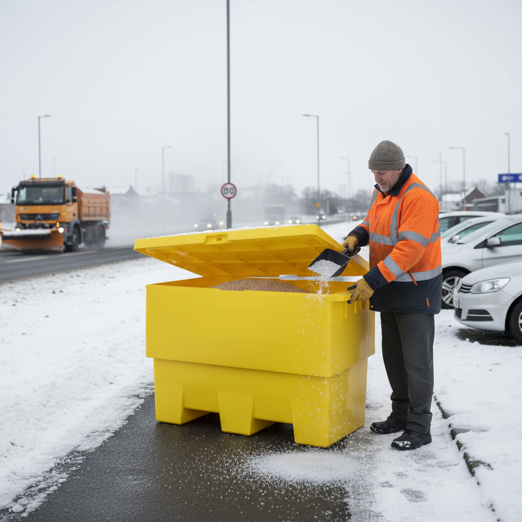 Yellow Grit Bin 340L - Image 2