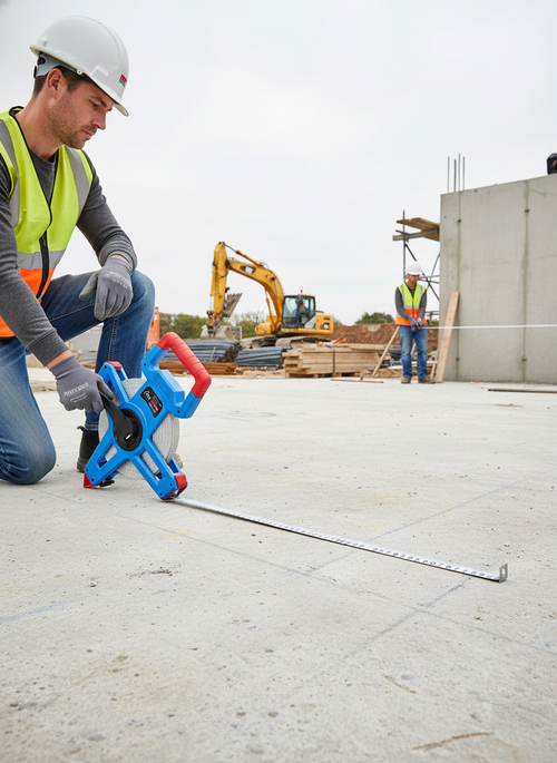100m Open Frame Surveyors Measuring Tape for Accurate Sports Markings