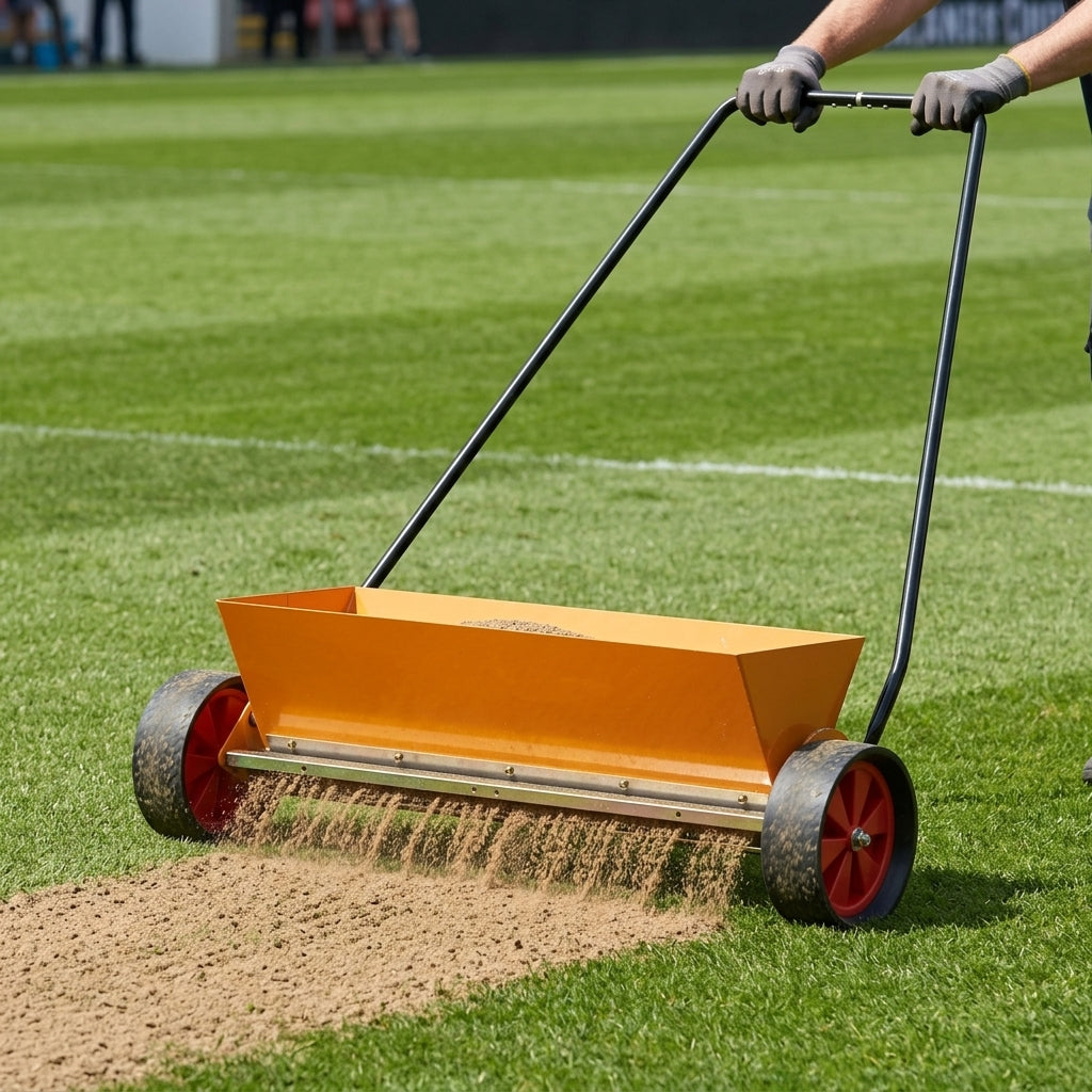 Drop Spreader for Grass Seed and Top Dressing