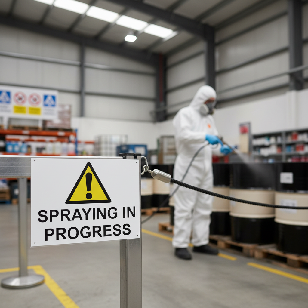 Spraying & Chemical Store Warning Sign 40cm