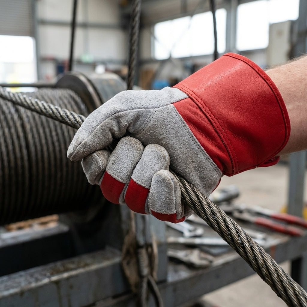 Premium Red Leather Rigger Glove (view 2)