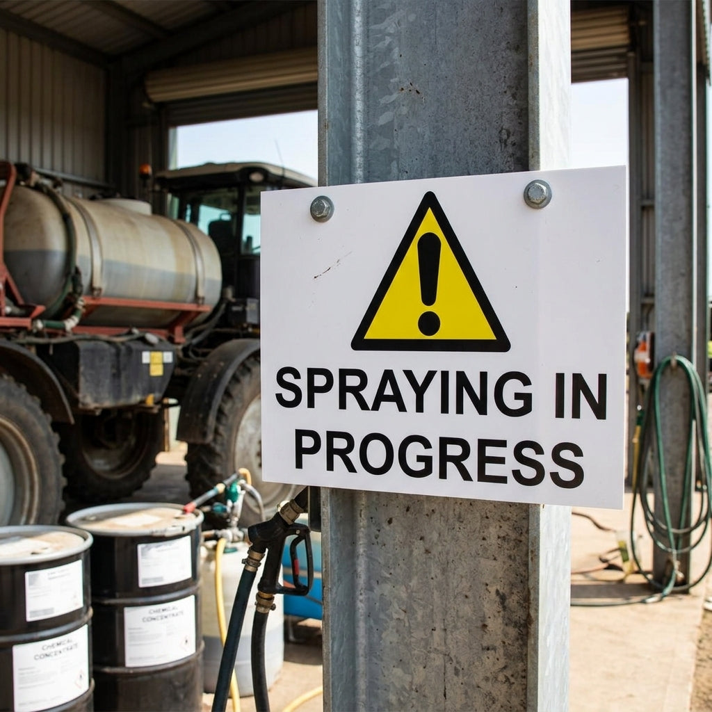 Spraying & Chemical Store Warning Sign