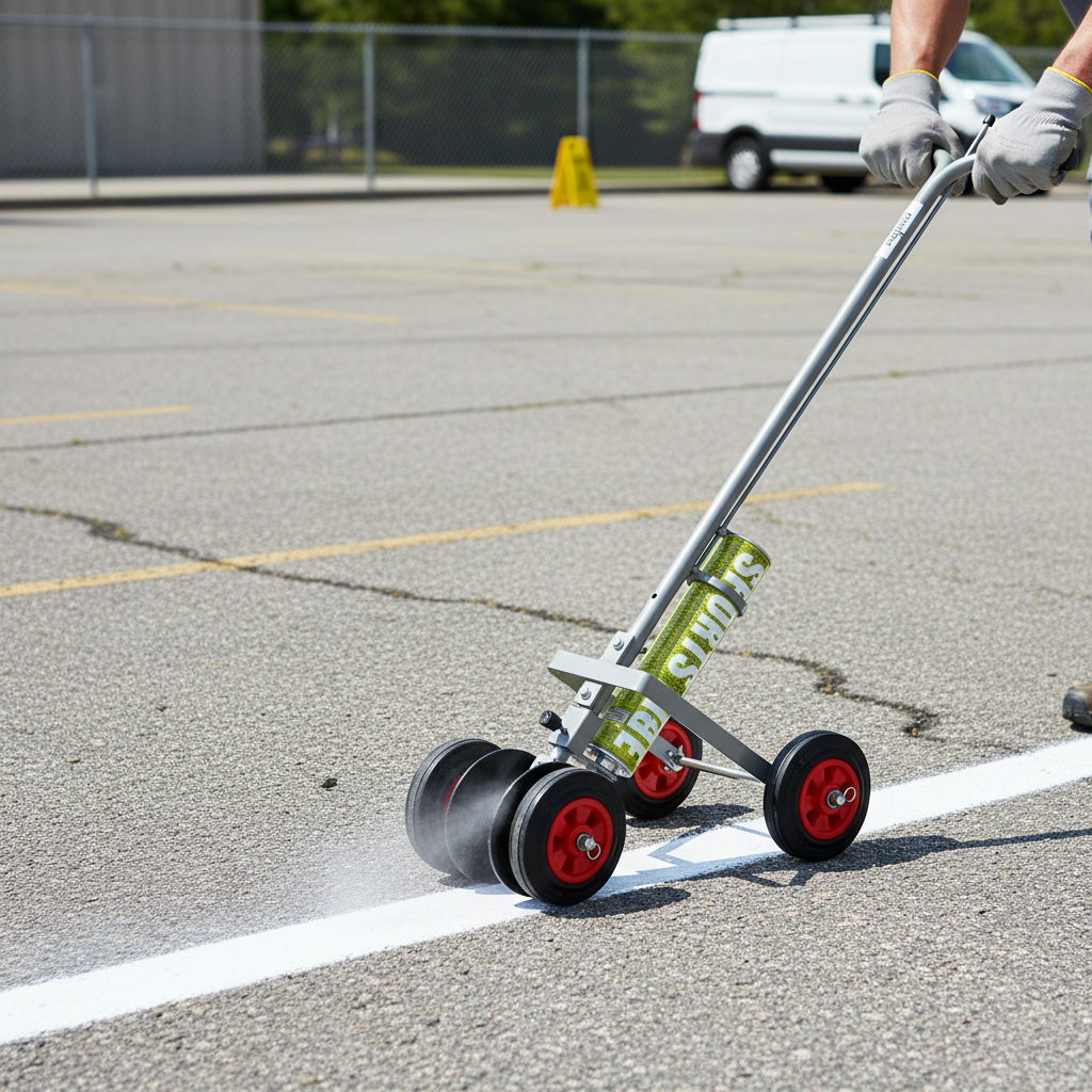 Convertible Linear Aerosol Applicator for 2 or 4 Wheel Line Marking
