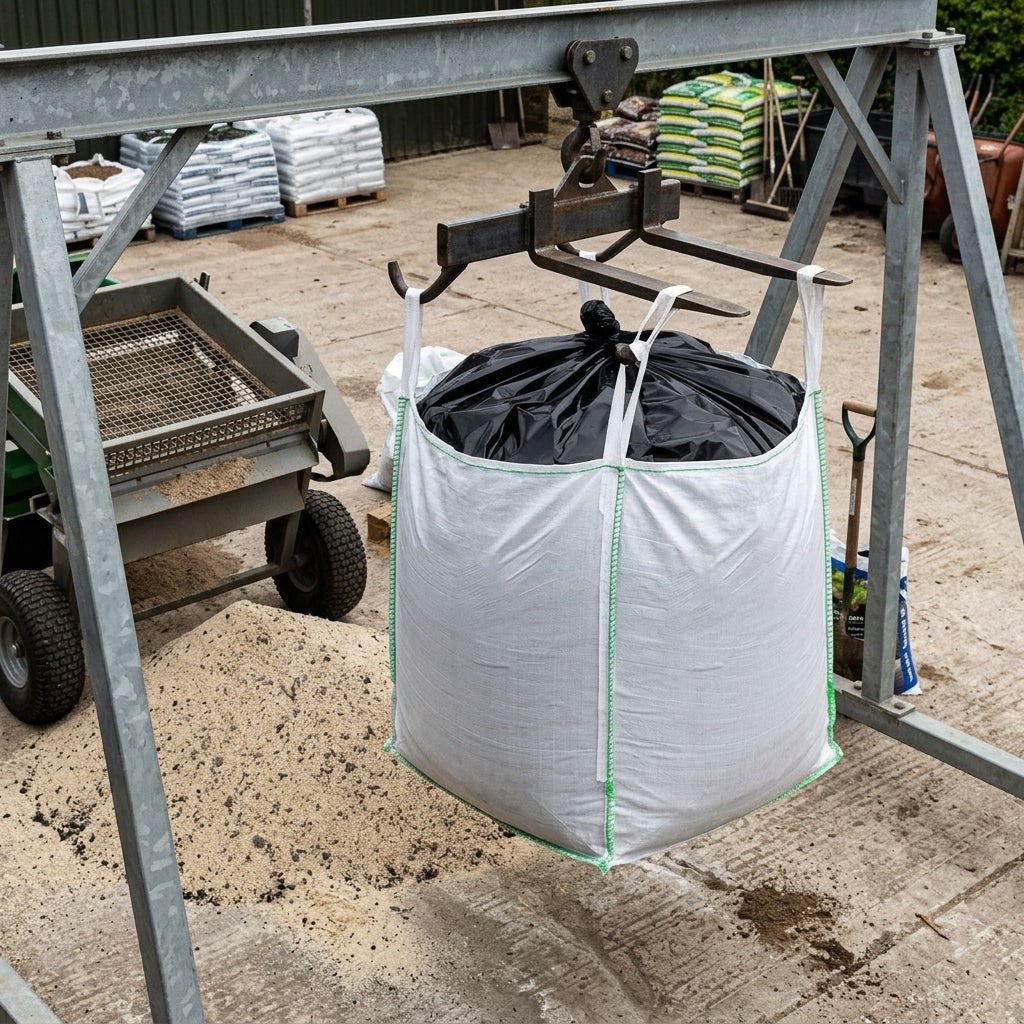 Sand & Organic Top Dressing - 3mm Heat Treated Sports Sand and Green Compost, 1000kg Bulk Bag