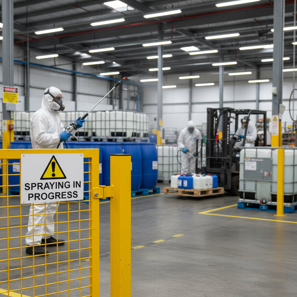 Spraying & Chemical Store Warning Sign 40cm - Image 2