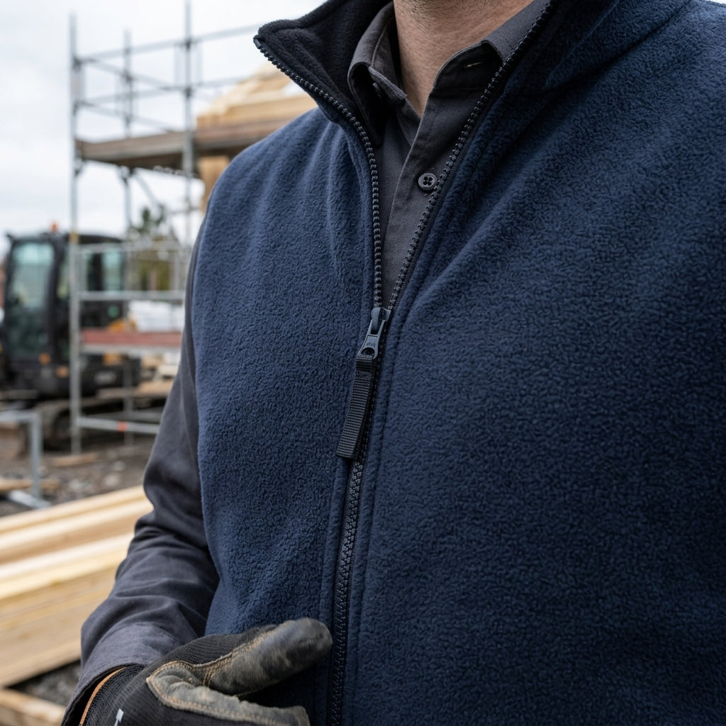 Fleece Vest - Sizes S to XXXL - Navy or Black (view 2)