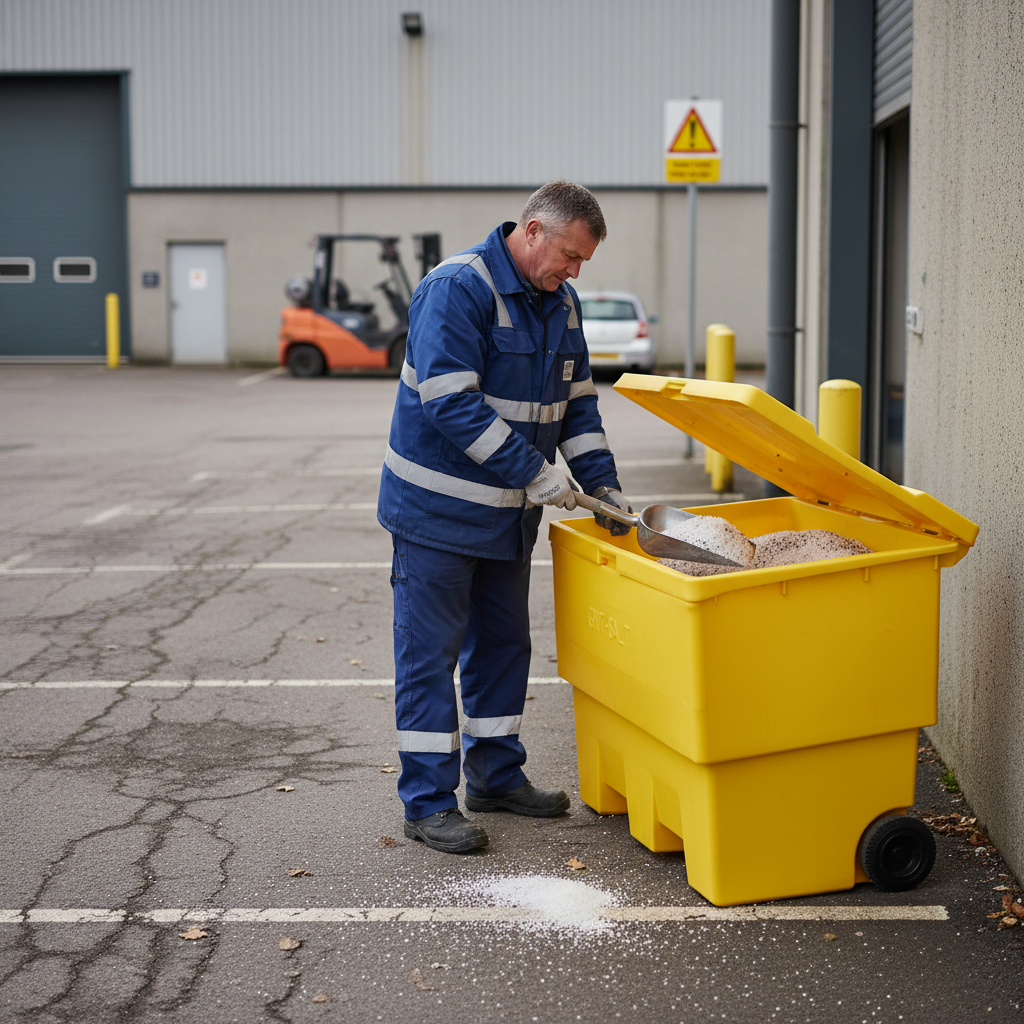 Yellow Grit Bin 340L