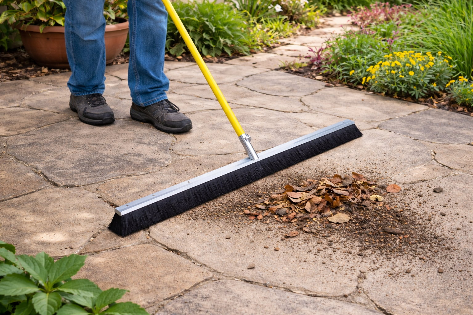 Dew Brush with Fixed Head and Stiffer Bristles for Efficient Dew Removal 3m