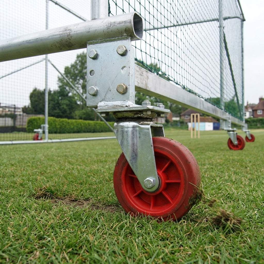 Portable Six Wheel Cricket Cage Aluminium Structure