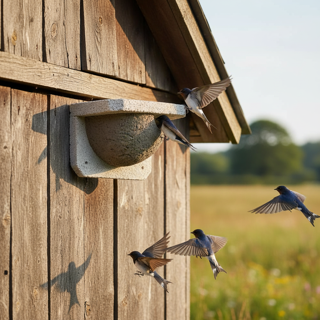 WoodStone House Martin Nest
