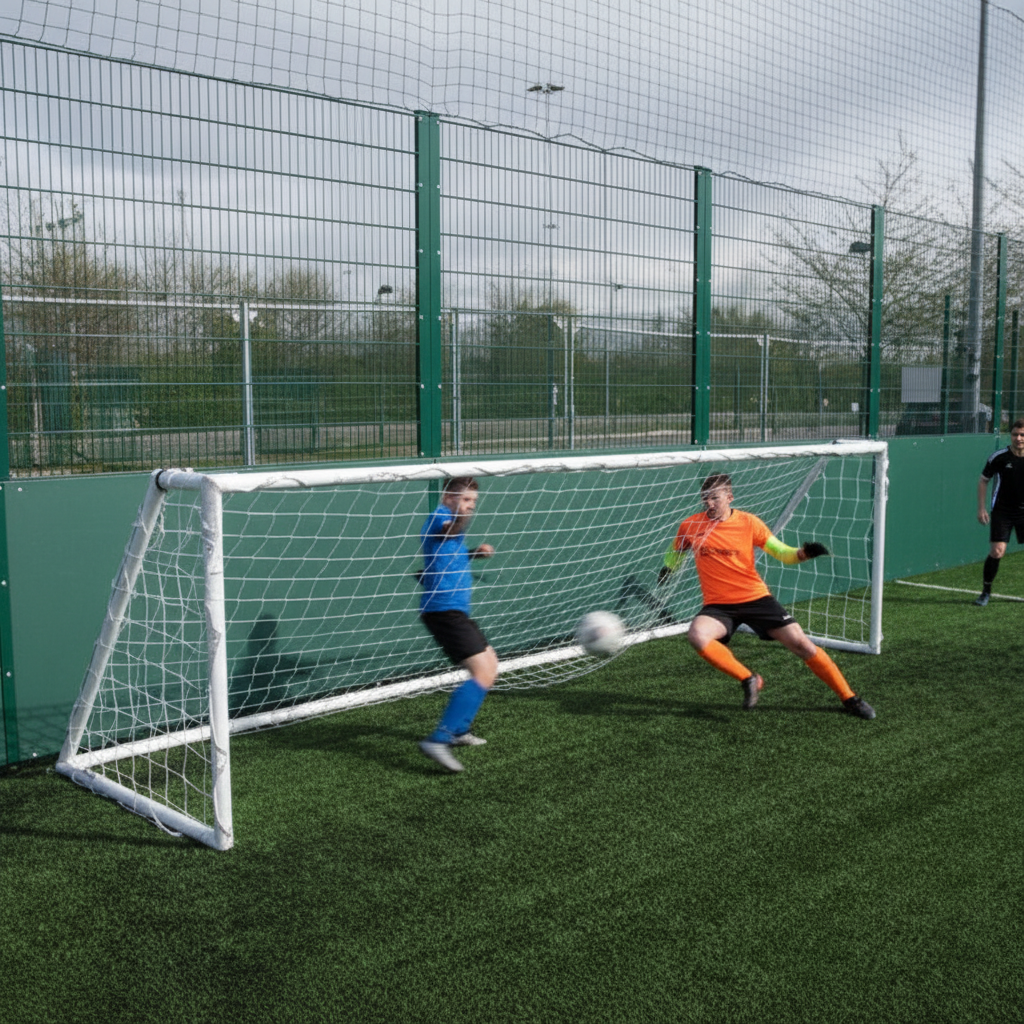 Galvanised Football Goal Posts for 5 A Side Games - Image 2