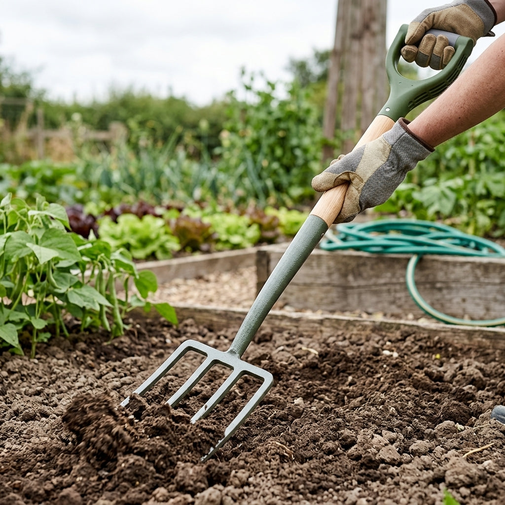 Digging Fork with Ergonomic Handle