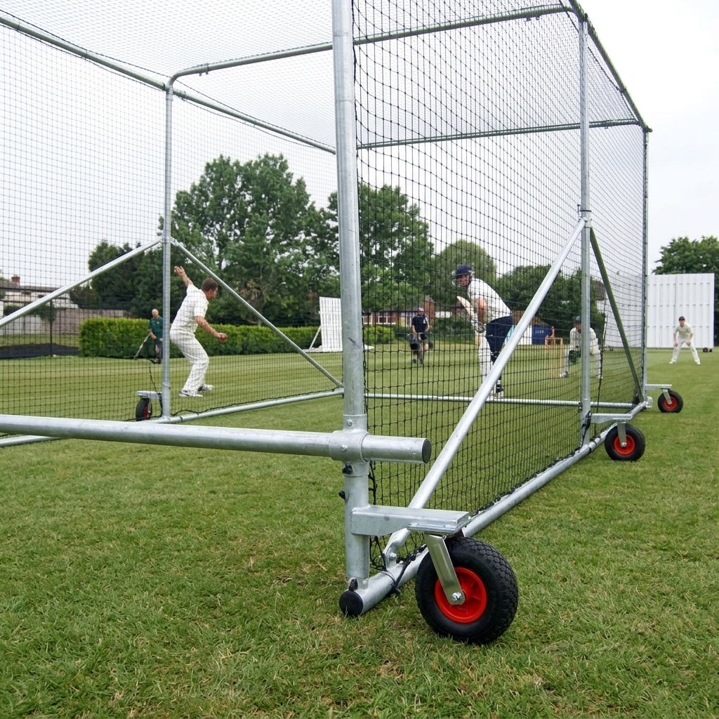 Portable Six Wheel Cricket Cage Steel Frame