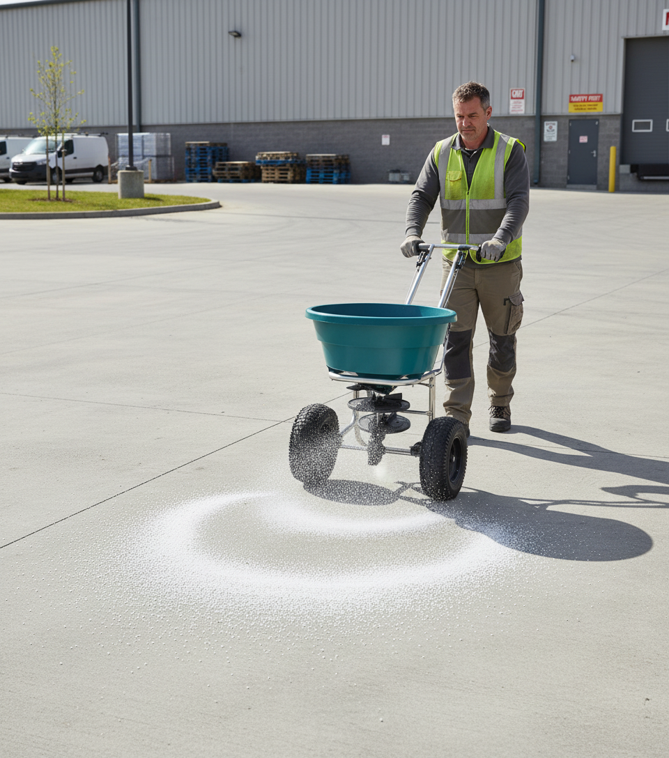 Stainless Steel Spreader for Fertilizing and Salt Spreading
