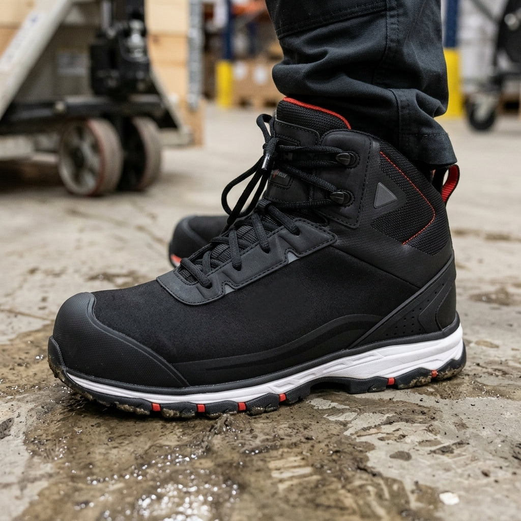 Mid Boot UK 7-12 Black Moisture Wicking Comfort (view 2)