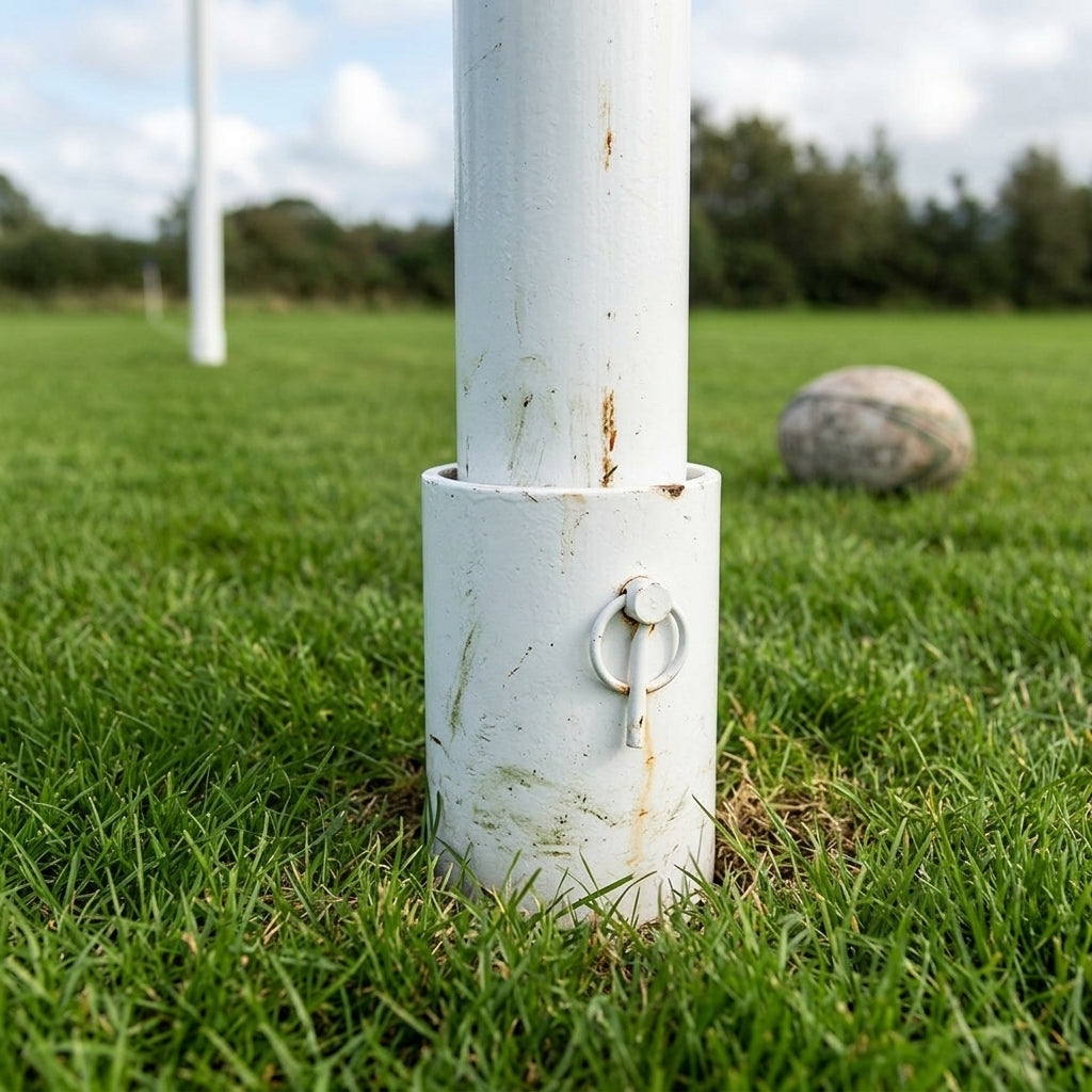 6m Socketed Heavy Duty Steel Rugby Posts (view 2)