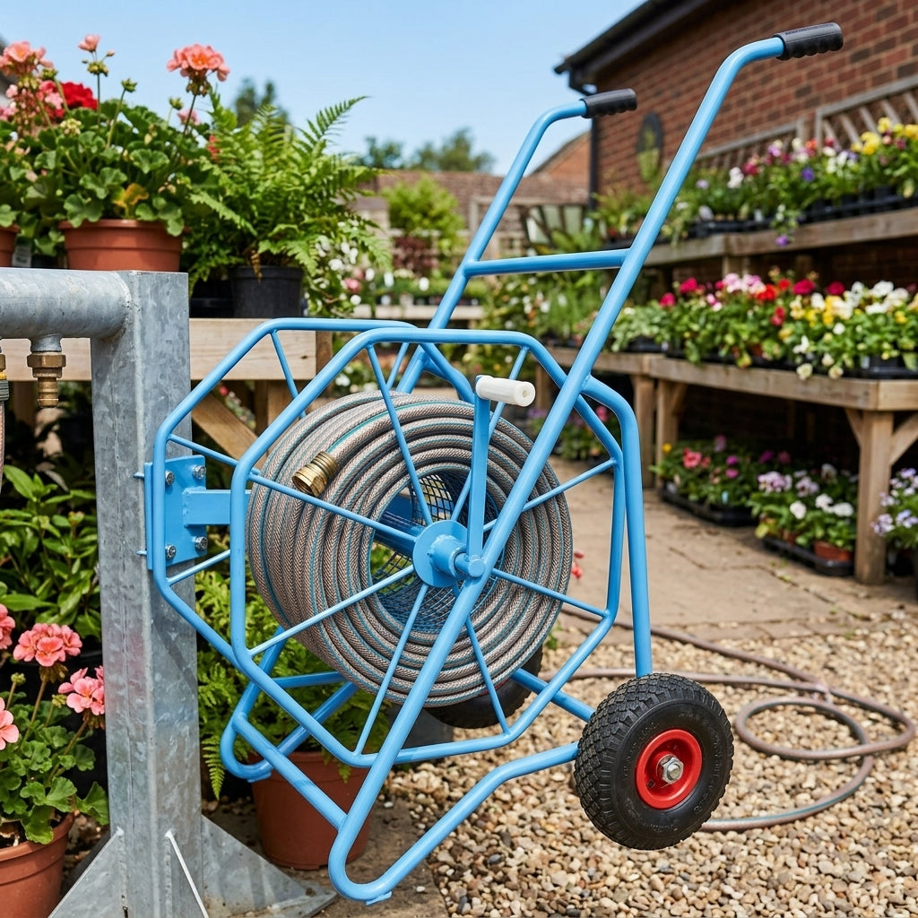 Large Hose Trolley with Pneumatic Tyres (view 2)