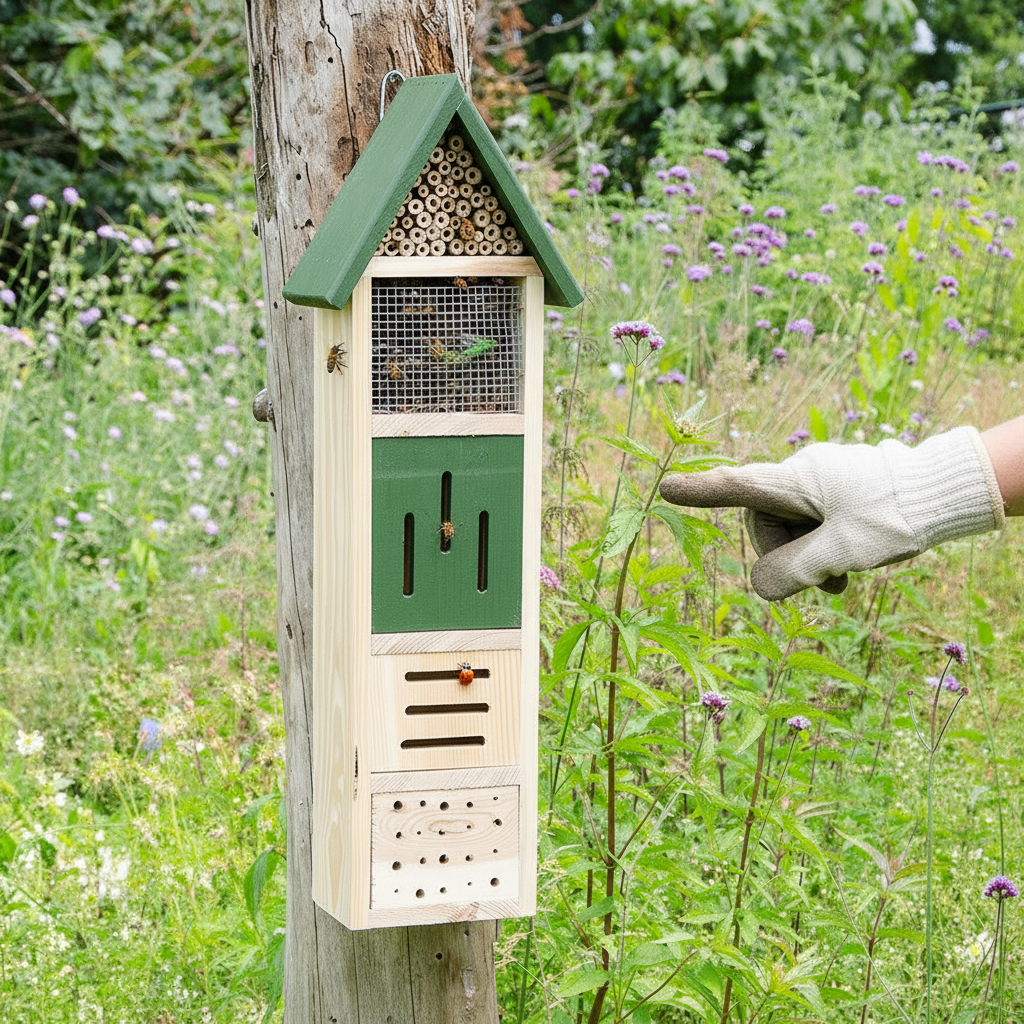Insect Tower with Vertical Slots for Butterflies, Ladybirds, and Lacewings - Image 2