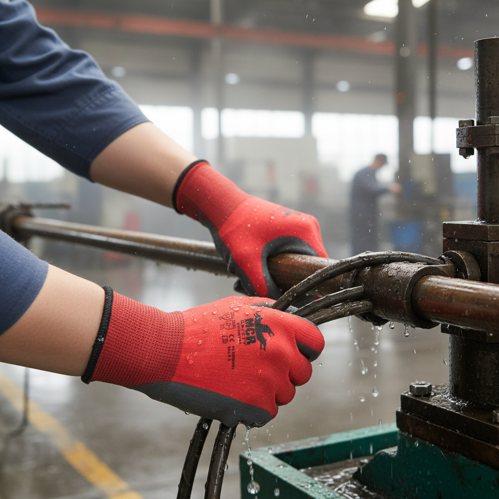 Wet Weather Thermal Grip Glove for Cold Protection